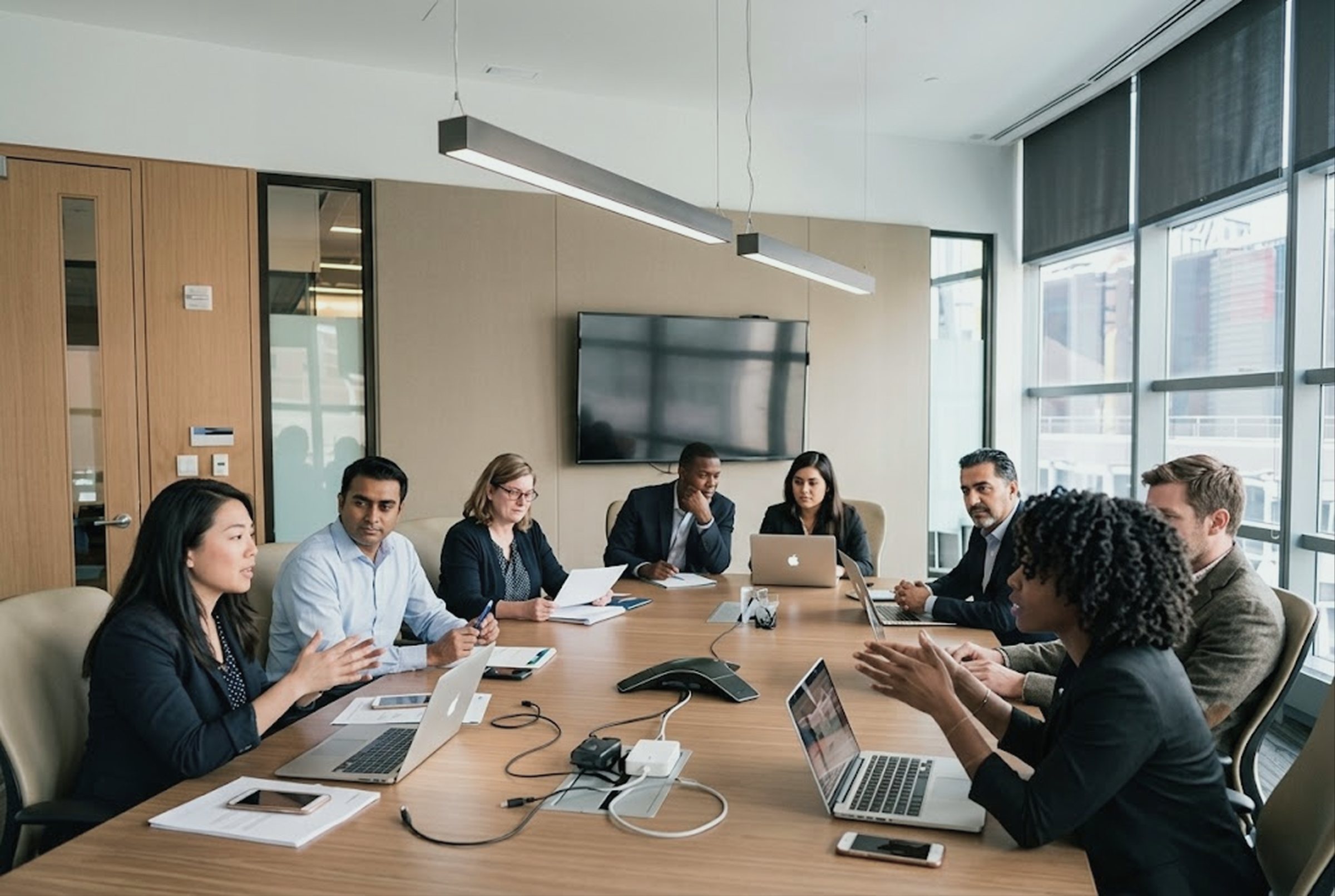Invest Pathway advisers in a client meeting